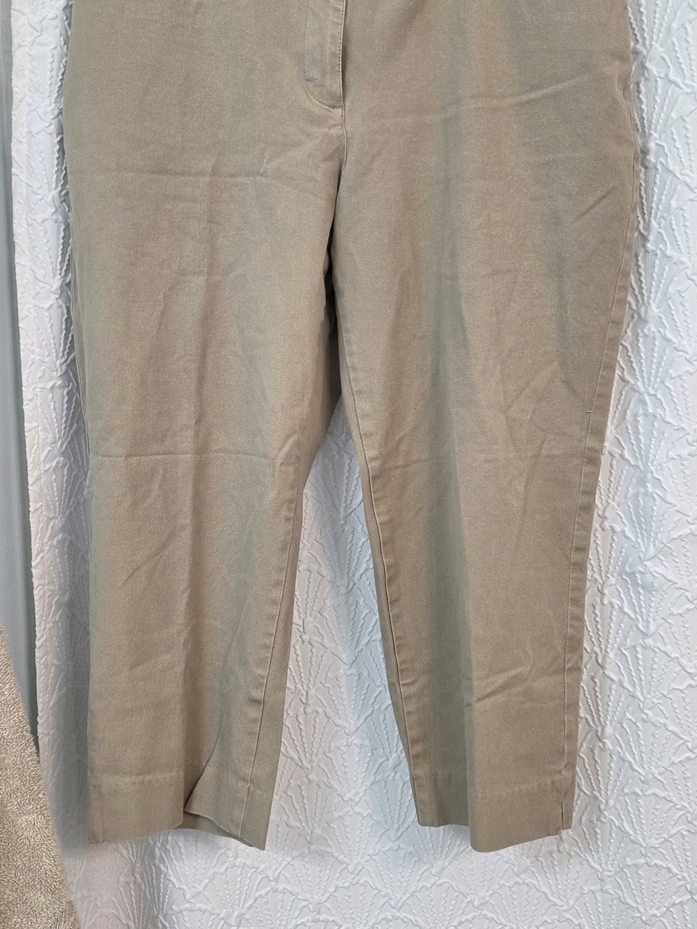 Talbots Cropped Straight-Leg Jeans in Khaki